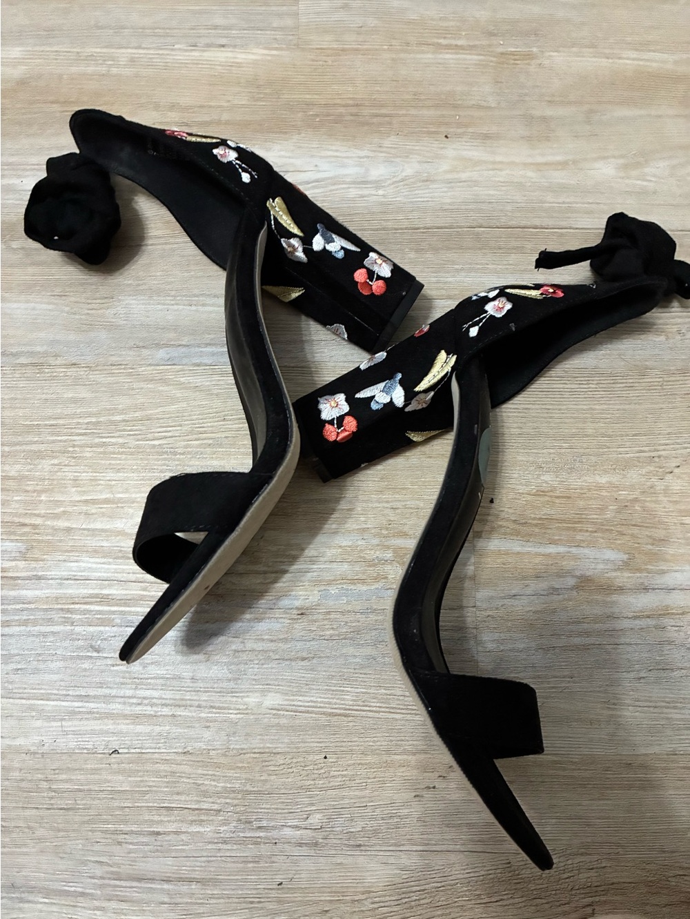 Floral Strappy ankle ladies heels